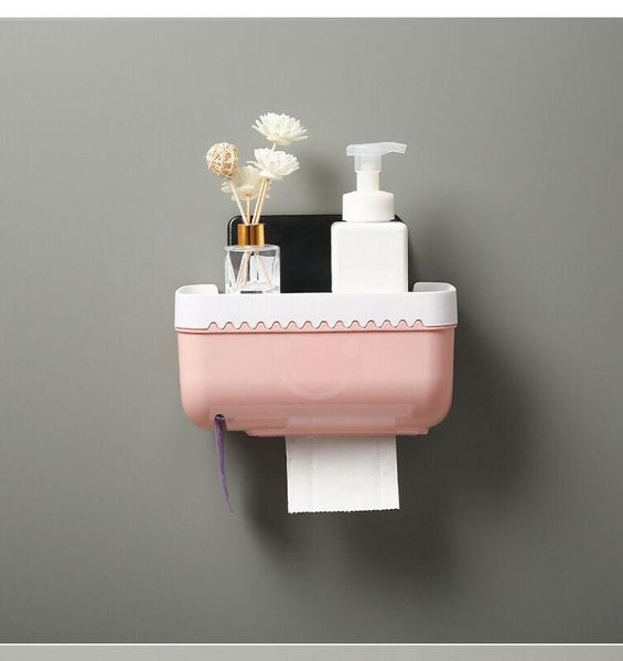 

bathroom storage & organization easy install toilet paper roll holder tissue box dispenser waterproof shelves racks