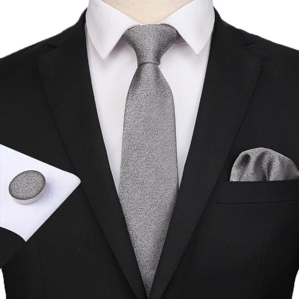 

bow ties 3-piece business formal wear tie men's wedding, Black;gray