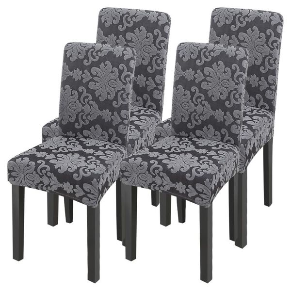 

chair covers 4/6pcs large jacquard cover elastic dining seat protector home restaurant el office modern spandex