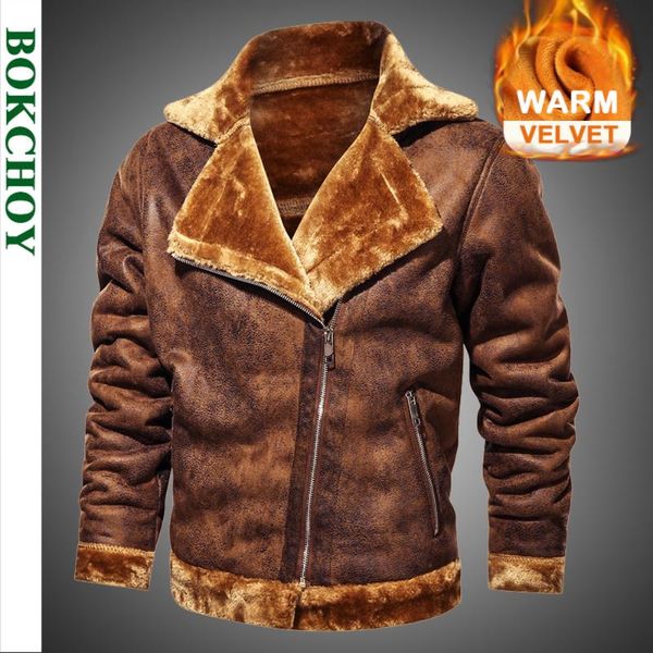 

men's jackets autumn winter men jacket s for suede leather lapel vintage motorcycle slim fit retro coat fashion outwear fur lined mgh02, Black;brown