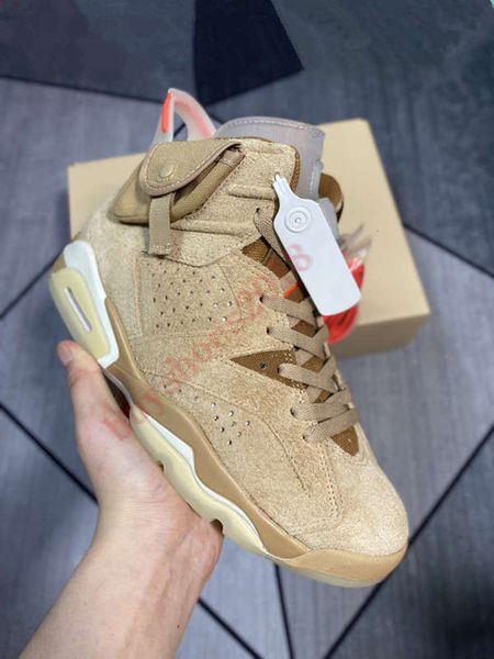 

men women with box 6s basketball shoes 6 british khaki athletic shoe sports outdoors sneakers size 40-45, Black