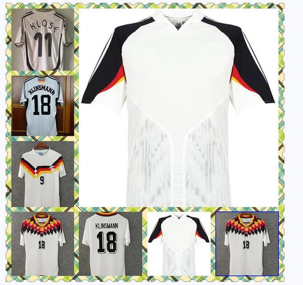 

1990 1992 1994 1998 1988 germany retro littbarski ballack soccer jersey klinsmann matthias home shirt kalkbrenner jersey 1996 2004, Black;yellow