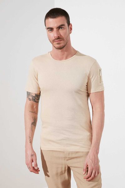 

trendyol male t-shirt tmnss20ts0968 men 's clothing fashion 2021 summer spring men 's t-shirts x0621, White;black