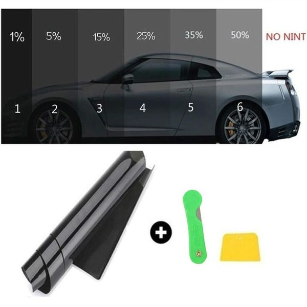 

50cm*3m window tint film tinting roll kit vtl black uv-proof scratch resistant for auto car sunshade