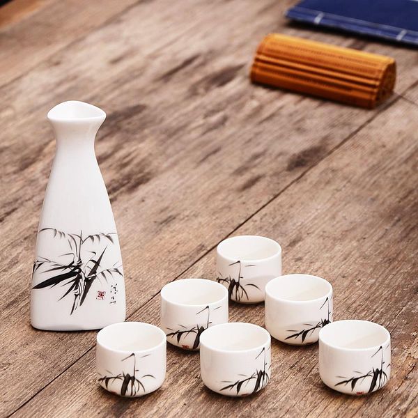 

hip flasks wshyufei creative ceramic jug family expenses small handless winecup wine separator chinese style winebowl drinkware bottle