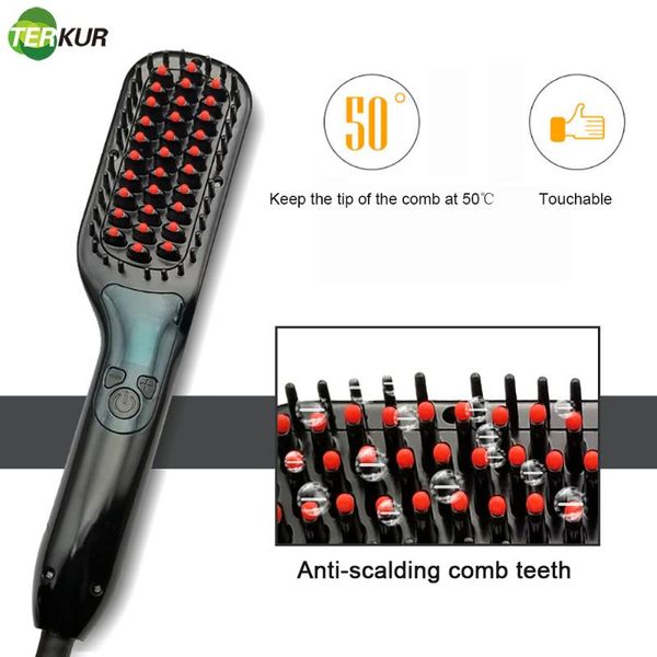 

electric hair brushes ionic multifunction brush straightener comb heated ceramic straightening styling shape fluffy straight