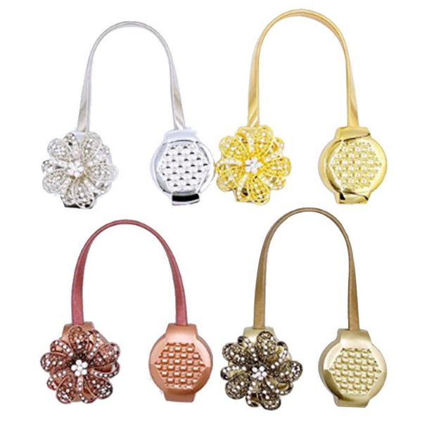 

high magnetic curtain tiebacks crystal flower holdbacks tie backs buckle clips home office decor uej other