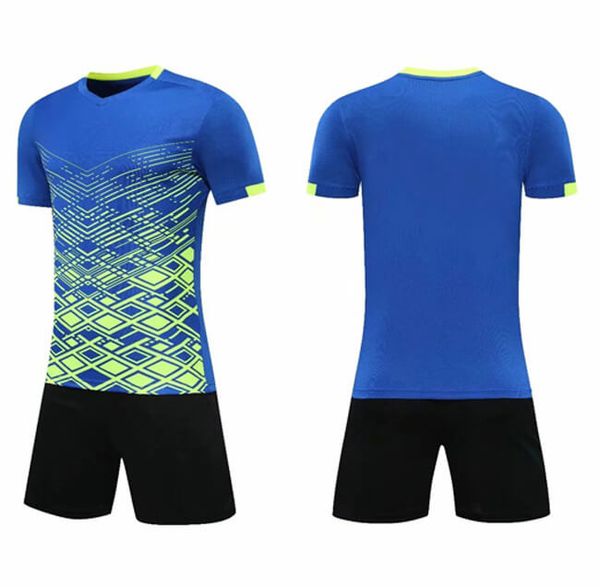 

mens + kids diy soccer jerseys custom football kits printing name number sponsor logo for team uniforms boys blue sports training sets