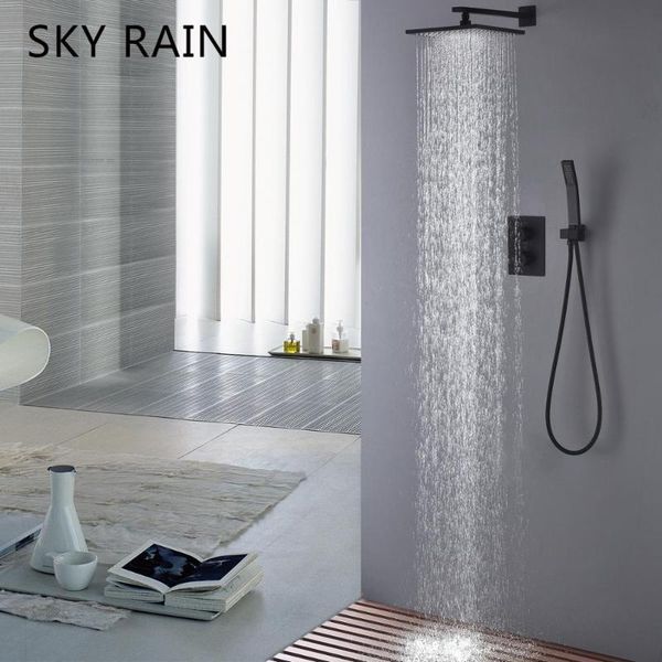 

bathroom matte black air pressurized shower head set thermostatic system sets