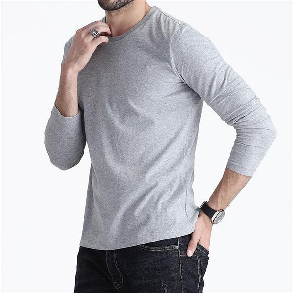 

hip long sleeve cotton mens t shirts solid basic summer tees women autumn male slim plain brand tee shirt student, White;black