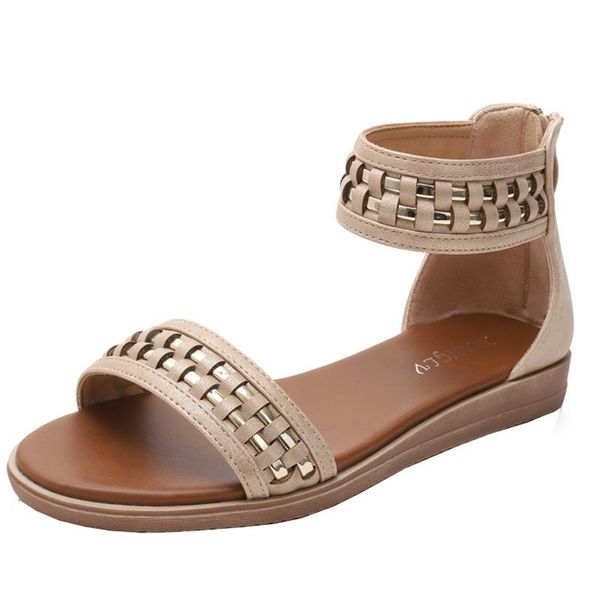 

sandals kalsooni 2021 women flat comfortable beach shoes, Black