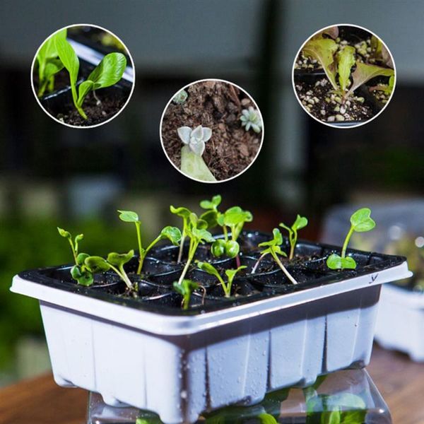 

planters & pots 10 sets plant growing tray 12-cell creative plastic seed grow