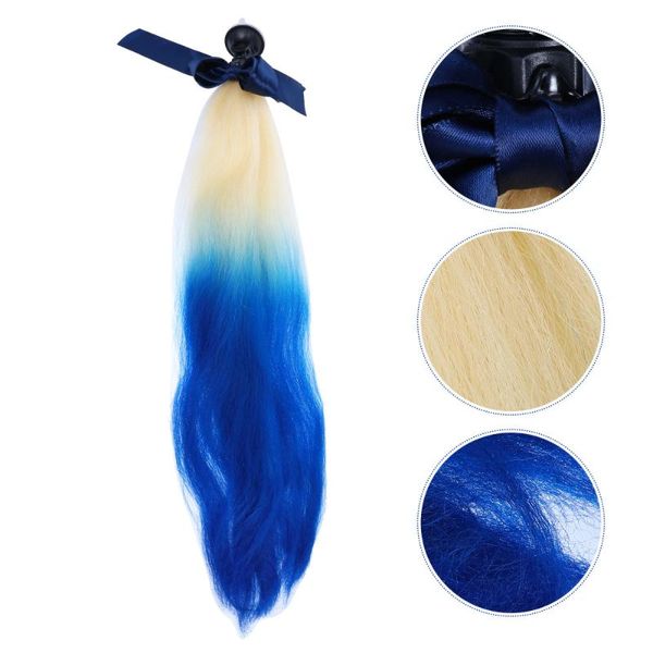 

motorcycle helmets helmet braids motorbike decoration ponytails riding wigs