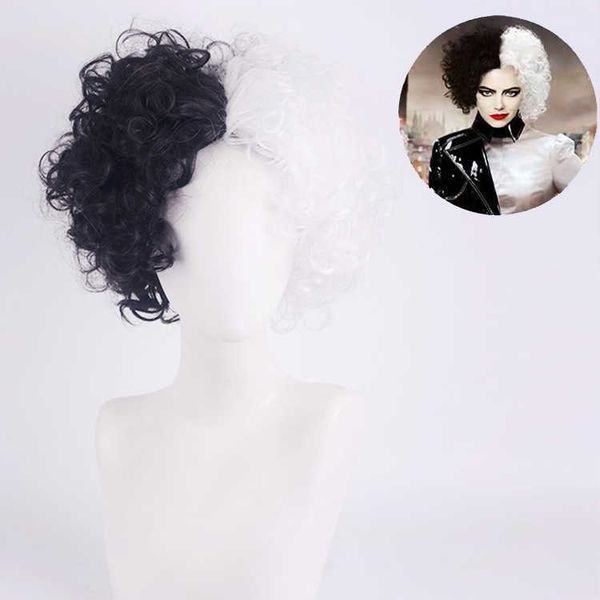 

master santa cruella de vil witch kukuira's same black white animation wig with male and female heads