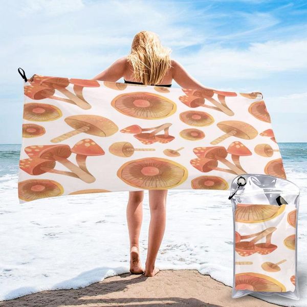 

towel ultralight compact quick drying mushroom pattern microfiber camping hiking hand face outdoor travel kits