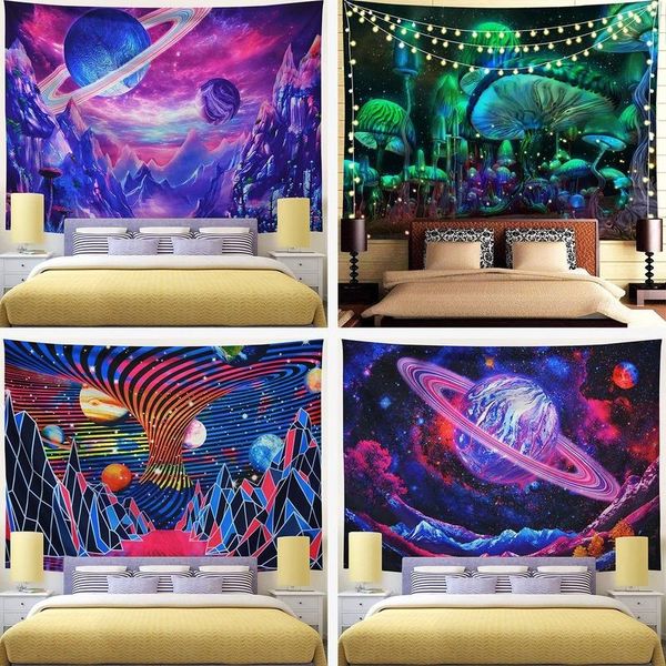 

tapestries fantasy tapestry mushroom hanging cloth living room and bedroom home decoration background wall painting