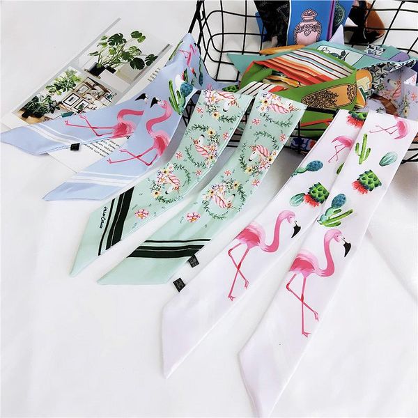 

scarves the korean version of small scarf women ribbon wristband hairband cartoon fashion, Blue;gray