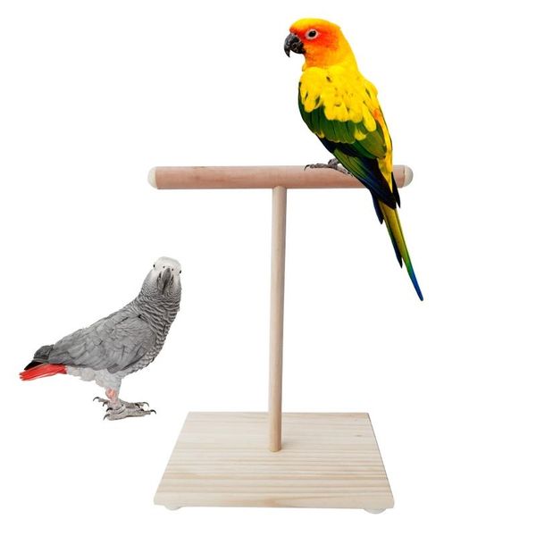 

other bird supplies wooden parrot perch toy t stand training grinding toys pet cockatiel cage nest play platform c42