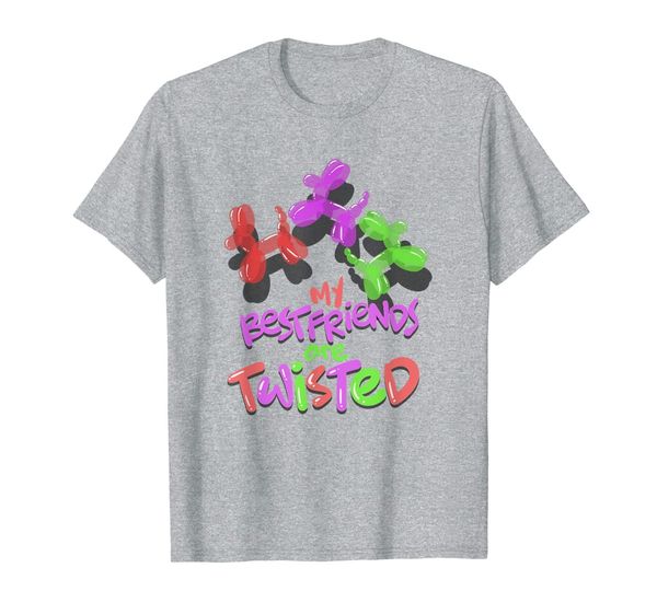 

balloon artist tshirt funny text my friends are twisted, White;black