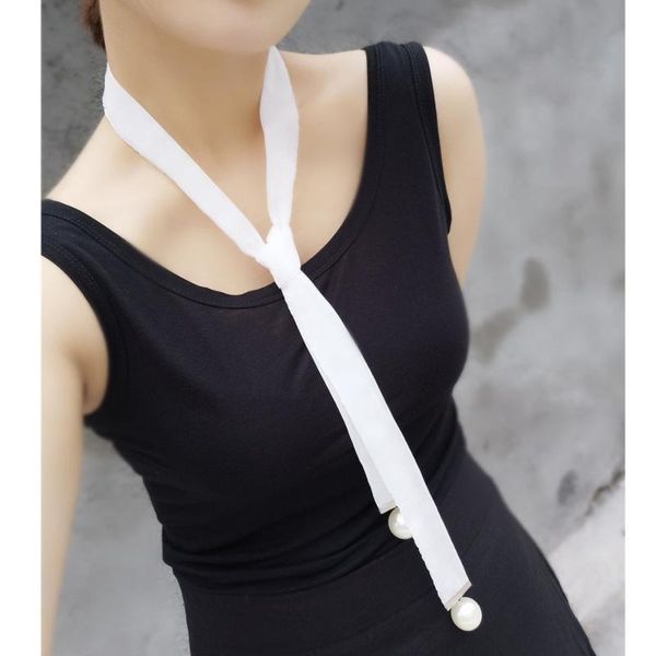 

pendant necklaces unique summer design long korean necklace with big ball pearl beads chokers neck jewelry wholesale factory price nc0408, Silver