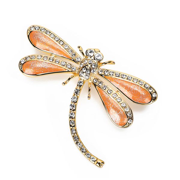 

new arrival brooch for women dragonfly shaped brooch unique crystal brooch accessories for bridal, Gray