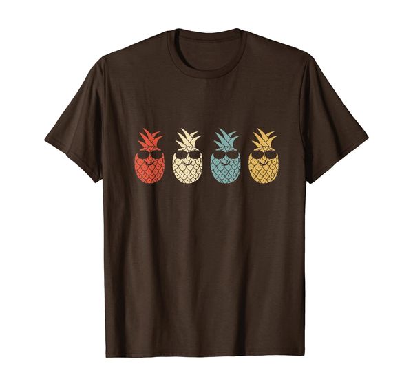 

vintage pineapple cool summer outfit t-shirt, White;black