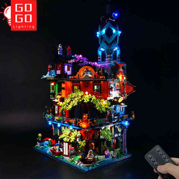 Klassische Version oder RC-LED-Beleuchtungsset für Ninjago City Garden 71741 (nur LED-Licht, kein Bausatz) X0503