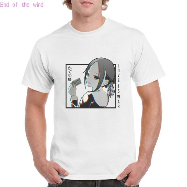 

women's t-shirt kaguya's card cotton kaguya-sama love is war anime t shirt chika fujiwara graphic kaguya shinomiya oversized tee, White