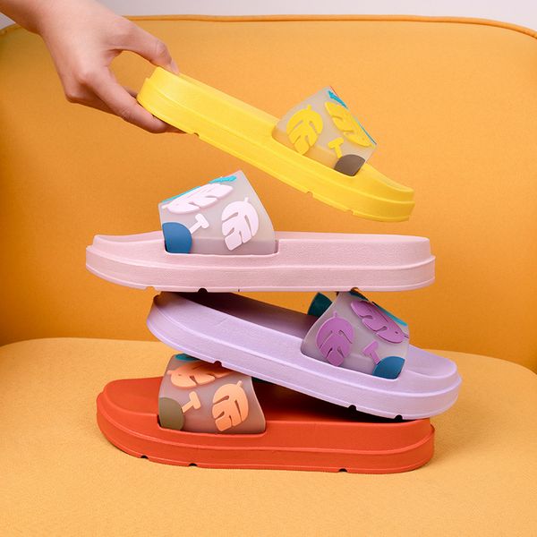 

2021 female platform slippers thick sole summer shoes woman indoor bathroom slipper soft eva anti-slip ladies beach slides, Black