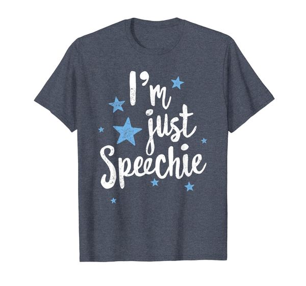 

i'm just speechie funny speech therapist t-shirt for slp, White;black