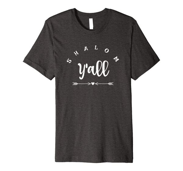 

shalom y'all funny t-shirt southern jewish humor, White;black
