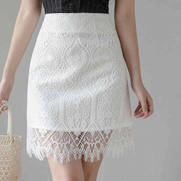 

casual dresses shintimes lace short skirts womens clothing hollow out woman high waist white summer mini faldas w7za, Black;gray