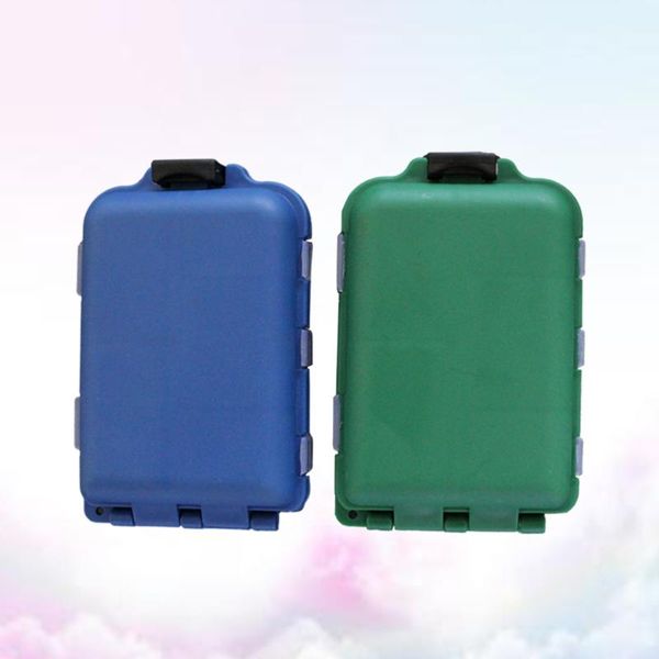 

2pcs square fishing tackle boxes double sided visible explosion hook accessories case transparent lid stor