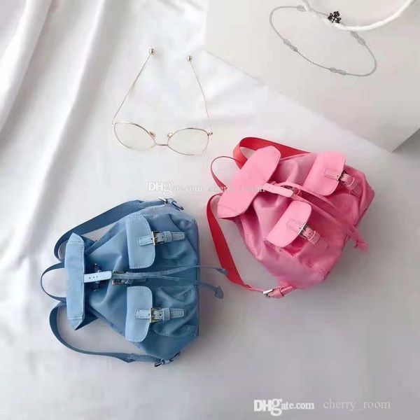 

designer girls backpack fashion kids letter printed luxury shoulders bags children double pocket chain casual bag woman change purse f825