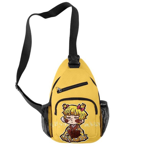 

waist bags trendy demon slayer boys/girls chest oxford waterproof outdoor sports travel crossbody streetwear shoulder
