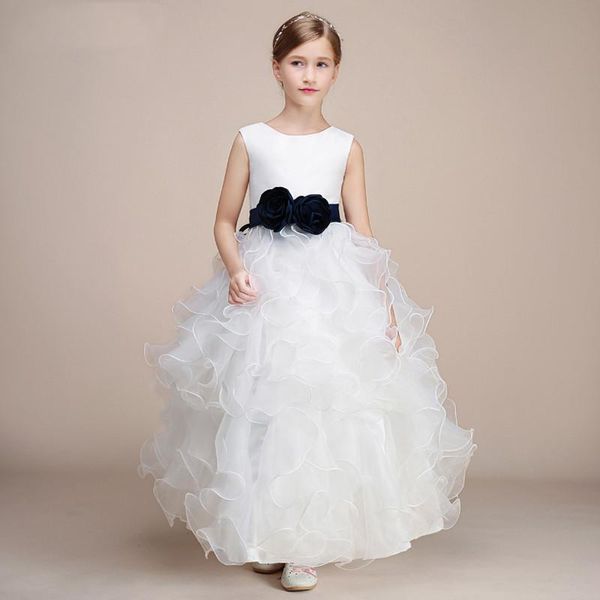 

girl's dresses wedding dress girl princess fluffy grand evening, Red;yellow