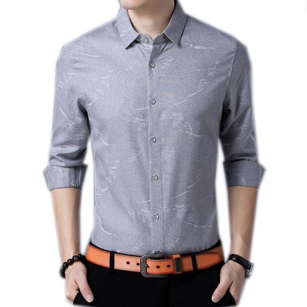 

men's casual shirts mens brand shirt print 60% cotton 40% polyester for young spring summer broadcloth long sleeve turndown collar a082, White;black