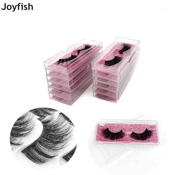 

wholesale 20 pairs 3d mink false eyelashes bulk pull box plastic case glitter purple background card packaging lashes suppliers1