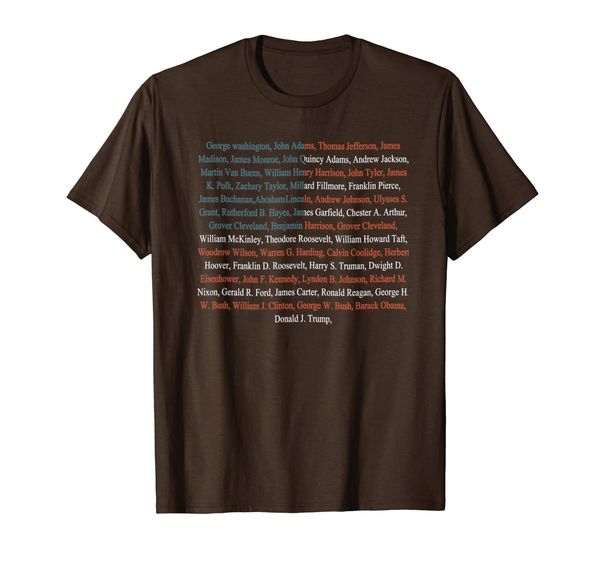 

list of presidents of the united states, gift shirt, White;black