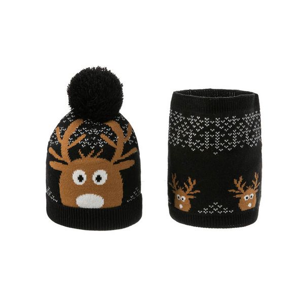 

baby caps kids hats girls boys children beanies crochet accessories childrens christmas set knitted neck two-piece b9572, Yellow