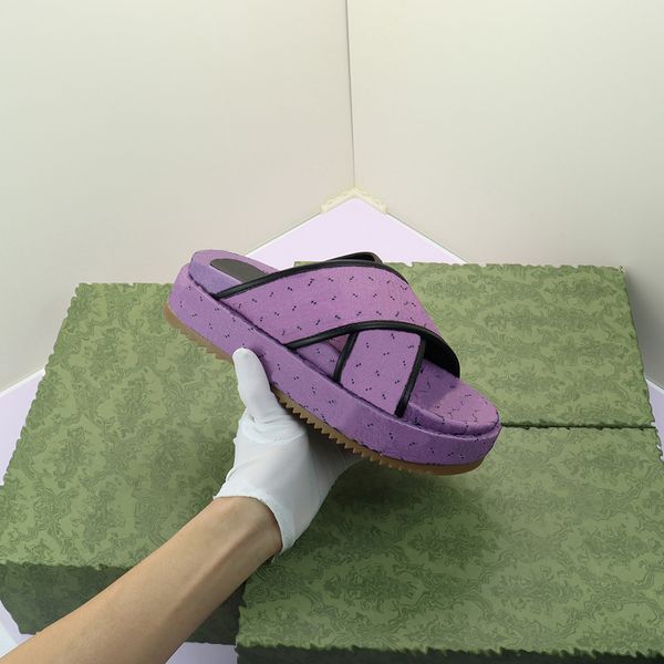 

woman slippers fashion beach thick bottom slippers platform alphabet lady sandals leather high heel slipper without box by gogo_shoes 09, Black