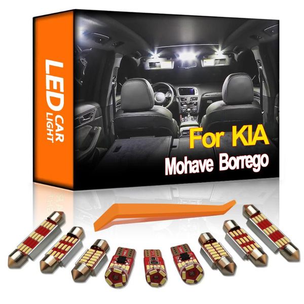 

13pcs canbus error for kia mohave borrego 2008 2009 2010 2011 to 2021 vehicle led interior dome trunk light emergency lights