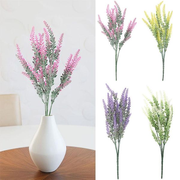 

decorative flowers & wreaths diy wreath material artificial lavender wedding flower decoration bride wrist craft party home decorations
