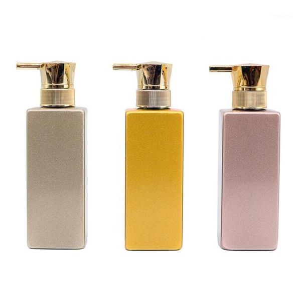 

300ml gold plastic pet bottle pump body lotion emulsion hyaluronic shampoo hand cleansing gel skin care cosmetic packing storage bottles & j