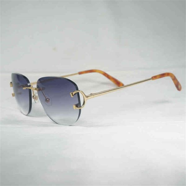 

fine accessories ancient rimless wire rimless sunglasses men oval eyewear women for summer metal frame oculos de sol las gafas french, White;black