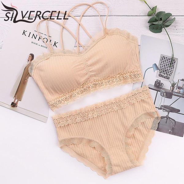 

bras sets 2021 ladies lace lingerie set beauty back tube suit breathable cotton thread solid wire girl bra, Red;black