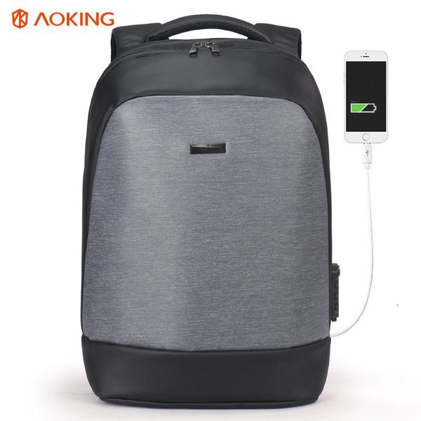 

backpack business usb charging men's computer bag waterproof travel one piece drop