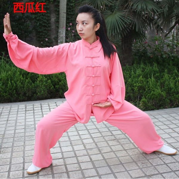 

coat downs women long sleeve linen taiji clothing tang suit kung fu uniform martial arts tai chi suits wushu garment practice sets, Black