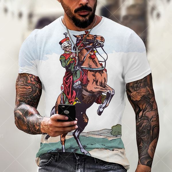 

short sved men's 3d t-shirt casual 3d digital printing collarls casual couple clothing breathable discount 6dxz, White;black