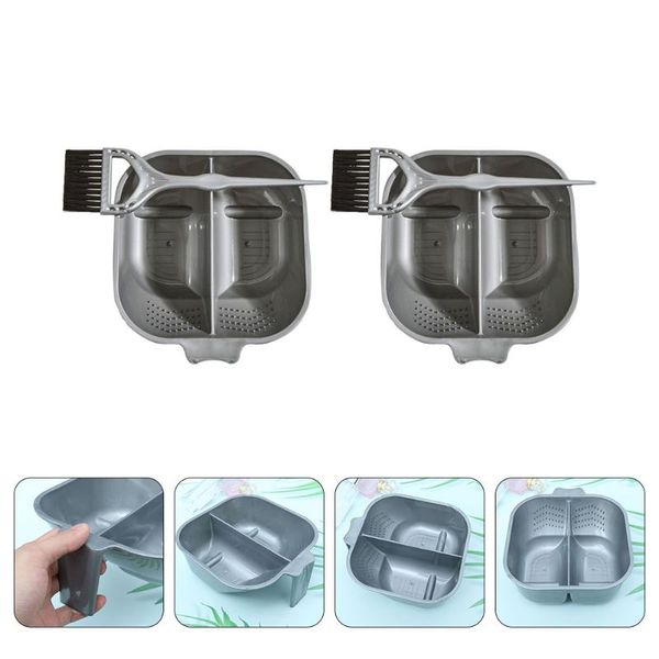 

tools & accessories 2sets hair coloring bowl comb dyeing kit hairdressing tool grey